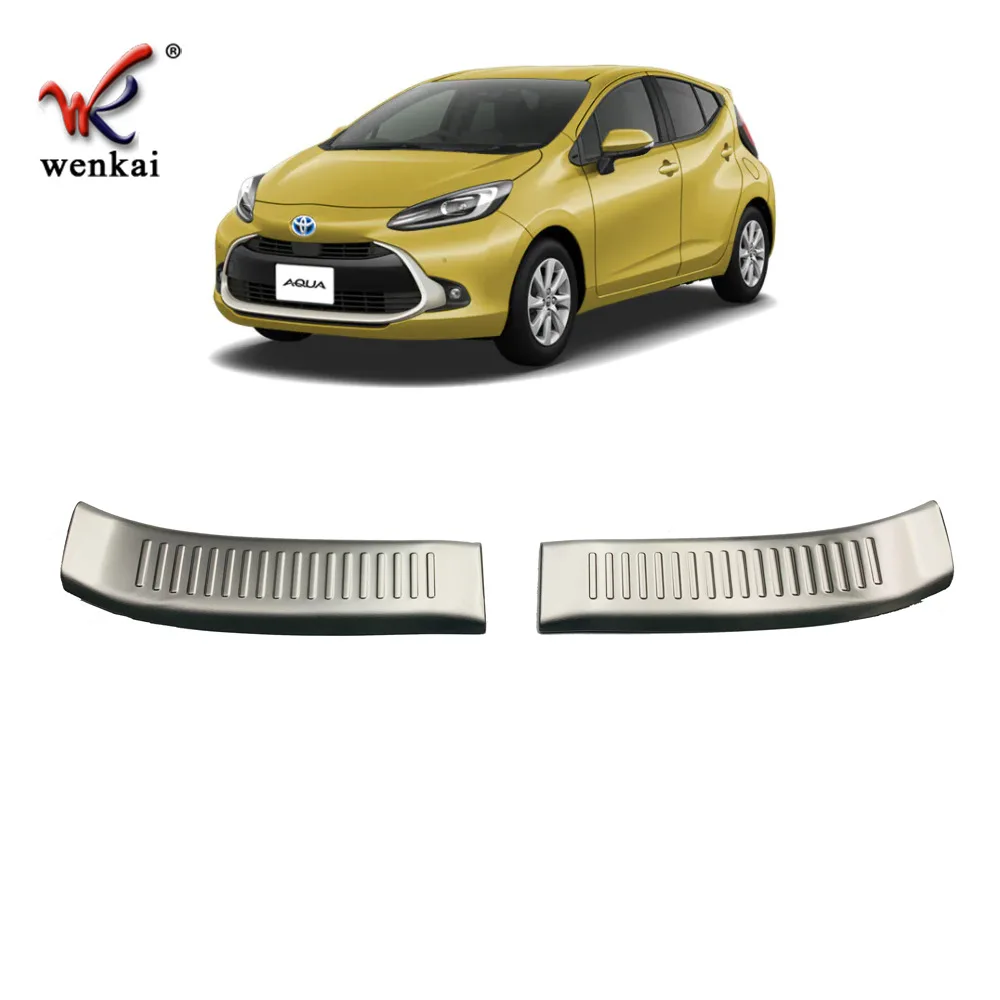 

For 2022 Toyota Aqua MXP Accessories Rear Bumper Interior Protective Panel Stainless Steel Guard Trim Upgrade Kit