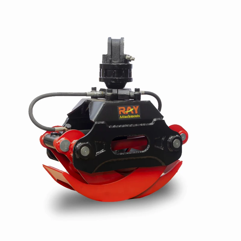 

Mini Excavator with Hydraulic Rotator Skid Steer Loader Log Grab Forest