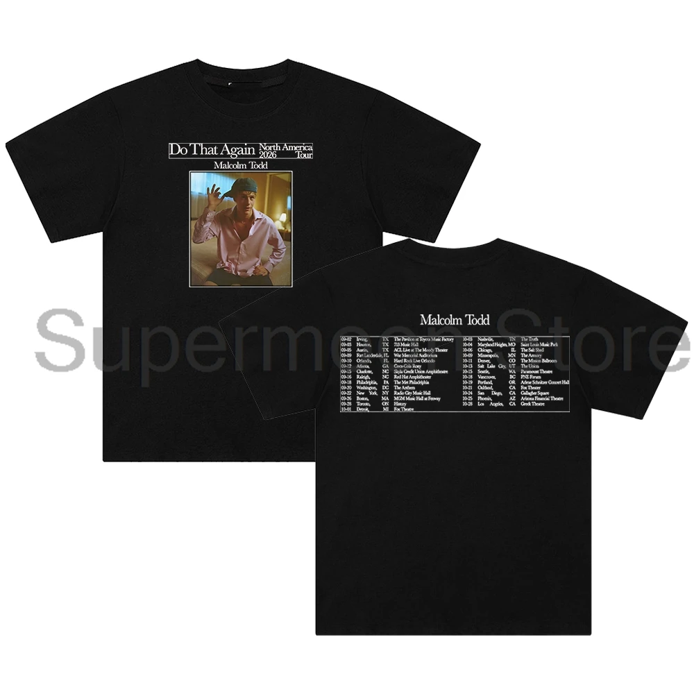 Malcolm Todd Do That Again Tour 2026 T-shirt Crewneck Short Sleeve Cotton Tee Women Men Streetwear Tops