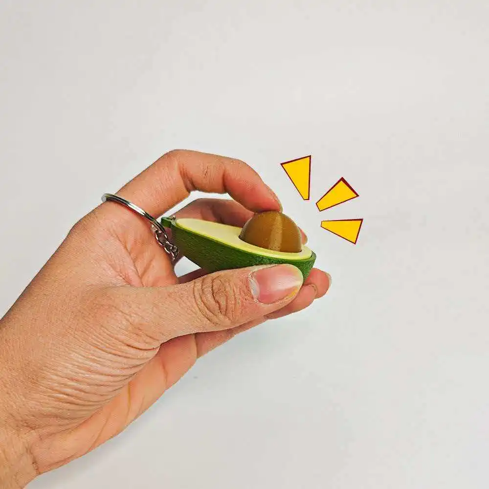 A-Avocado Clicker Fidget Keychain Backpack Charm Sensory Stress Relief Toys ADHD Anxiety Idea Gifts for Teens Kids Boys Girls