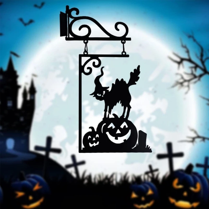 Decorações halloween estátua bruxa silhueta projetada deformações resistência casa família quintal festa tapeçarias