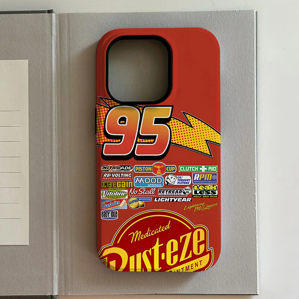 Cars Lightning McQueen 95 Handyhülle für Samsung Galaxy S20 S23 S24 S25 FE Plus Ultra 4G 5G Luxuriöse Doppelschicht-Rückabdeckung