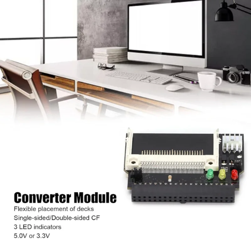 New Black Compact Flash CF to 3.5 Female Converter Card 40 Pin IDE Bootable Adapter CF to IDE Adapter