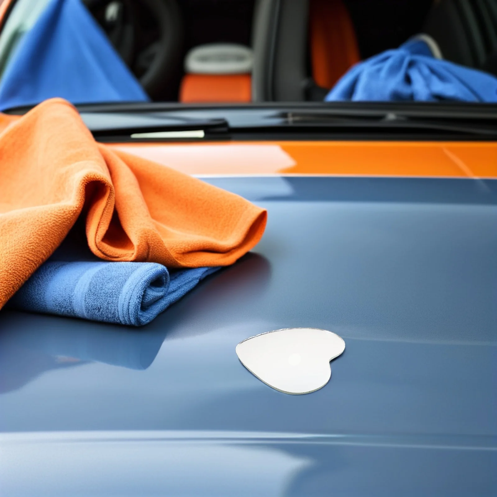 

1Pair Car Interior Rearview Blind Spot Auxiliary Wide Angle Convex Clip-on Mirror for Improved Visibility and