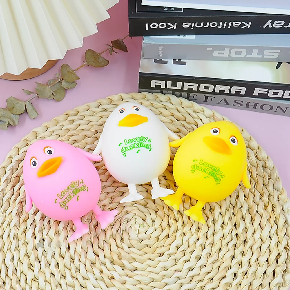 1pc New Random Color Big Mouth Duck Soft Pinch Relieve Daily Tension Decompression Daily Office Decoration Children's Gift Toy.