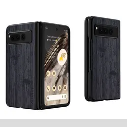 Case for Google Pixel Fold 5G funda bamboo wood pattern Leather new phone cover Luxury coque for Google Pixel Fold case capa