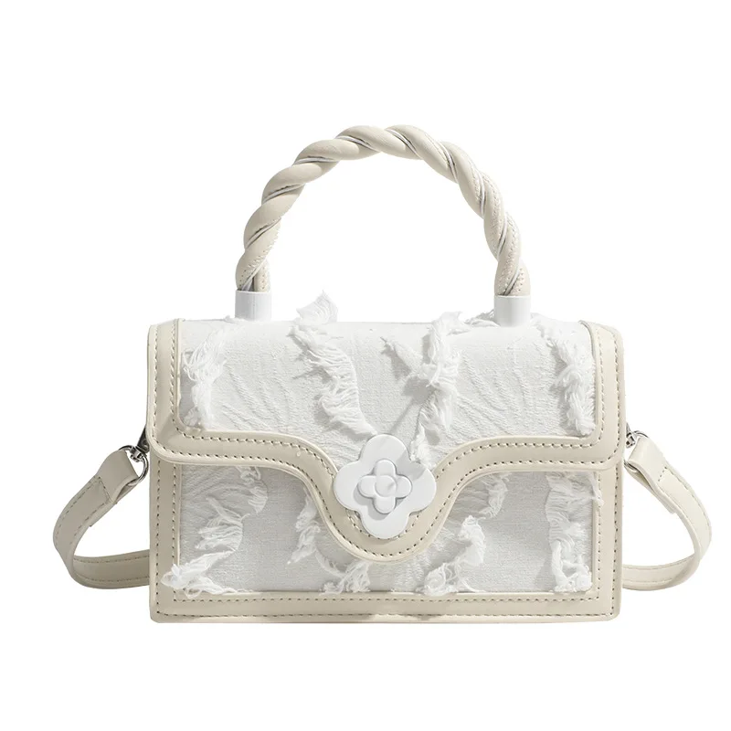 

Tassel handheld small square bag female 2025 spring and summer explosion models hundred hitched crossbody bag female