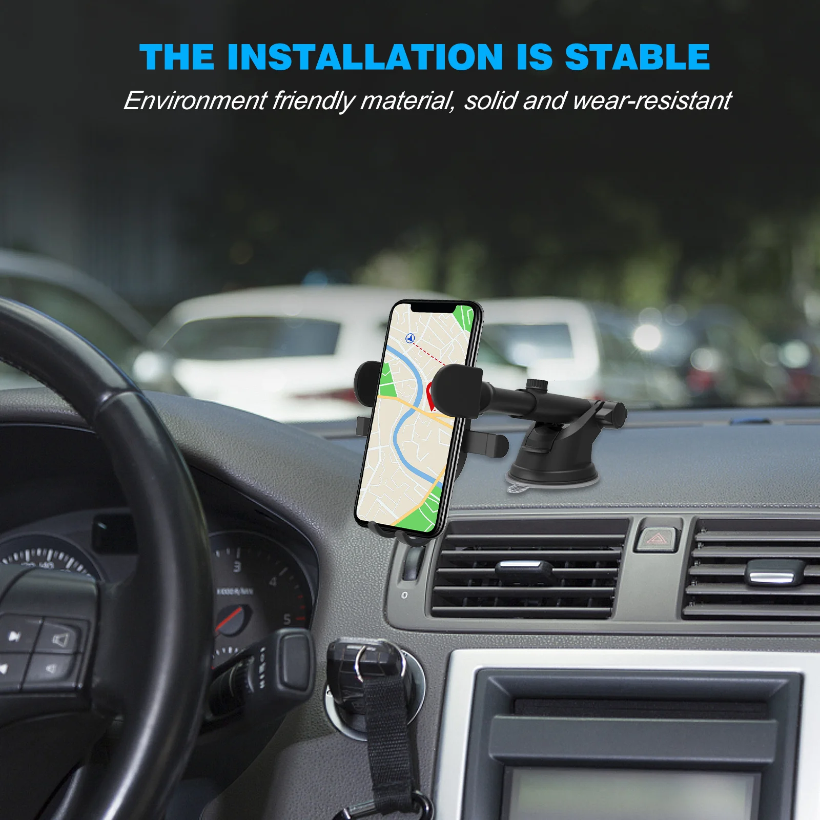 

1Set Car Phone Bracket High Grade Material Easy Install Air Vent Holder for Hands-Free Use Car Cellphone Holder Mobile Stand