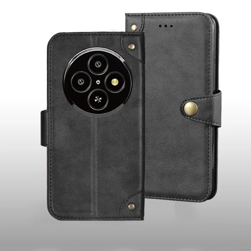 For Blackview Fort 2 Case Metal Buckle Retro PU Leather Back Case Cover Conque For Blackview Fort 2 Fundas