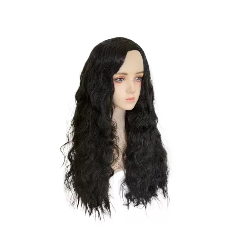 Peluca de Cosplay de Elphaba malvado, peluca rizada larga sintética de parte media, peluca trenzada de alta calidad de Anime Coser para chica, uso en Halloween