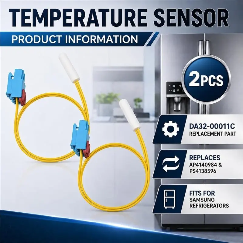 B82B-For Samsung Refrigerator Replacement Temperature Sensor, 2PCS Da32-00011C AP4140984 PS4138596