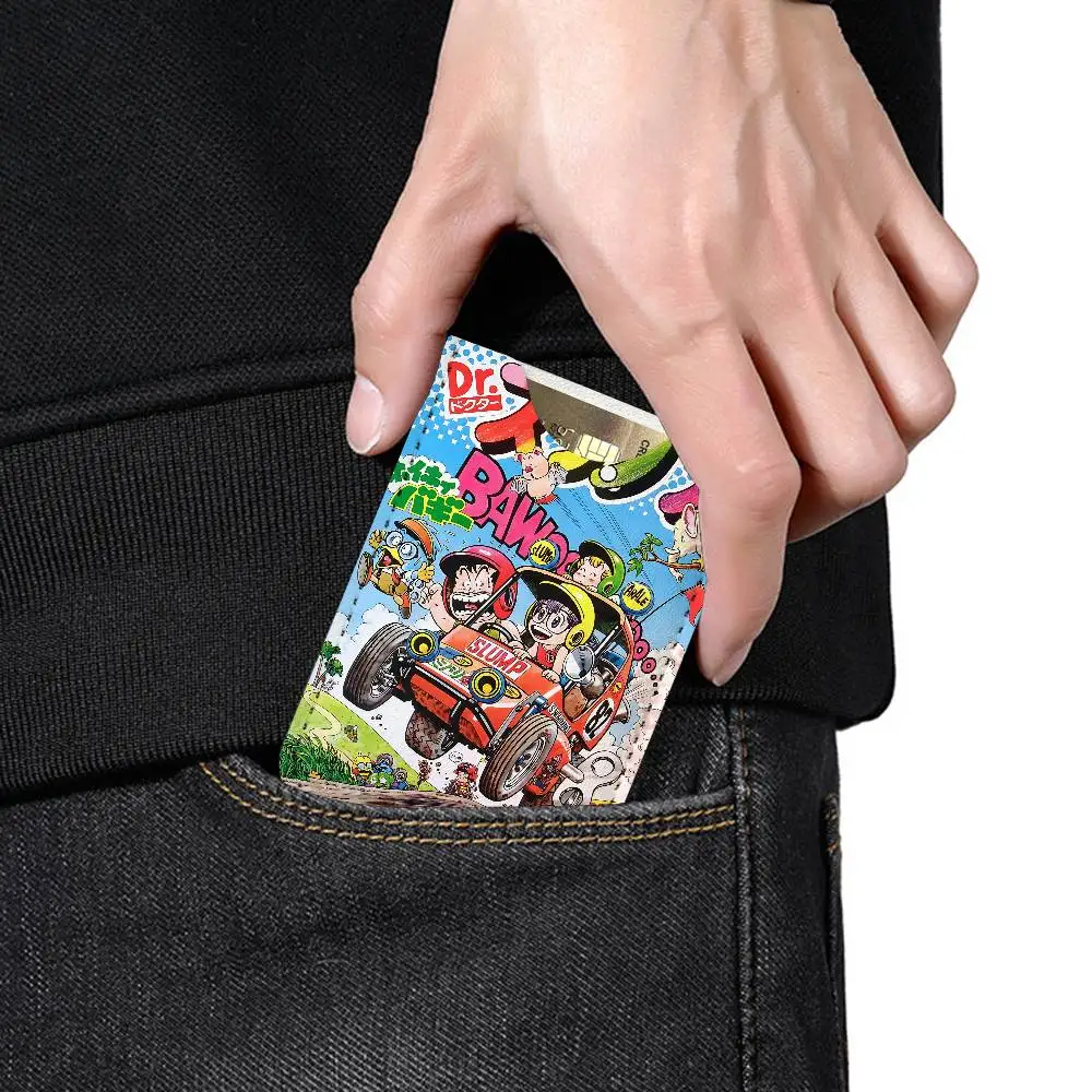 A-Arale Dr-S-Slump Cartoon PU Leather Card Holder Sleeve for Credit Cards,Secure/Slim Design, Travel Storage Essentials