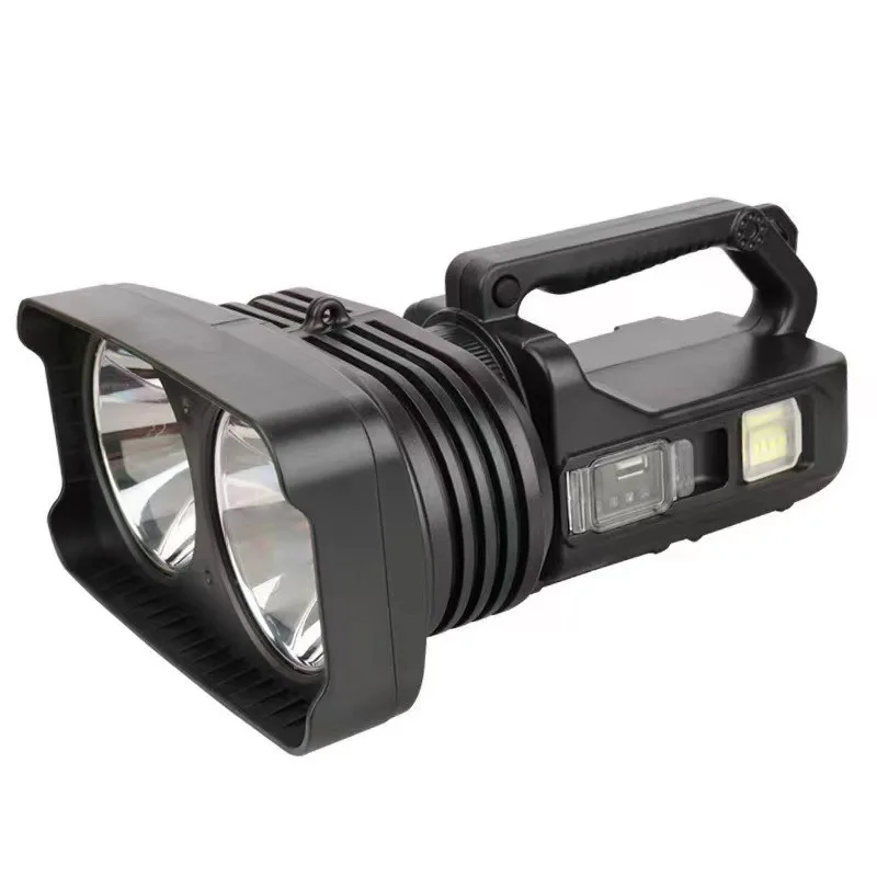 초고휘도 P70 LED 손전등 - 충전식 노란색/흰색 조명, 캠핑 야외용 빨간색-파란색 스트로브 경고등