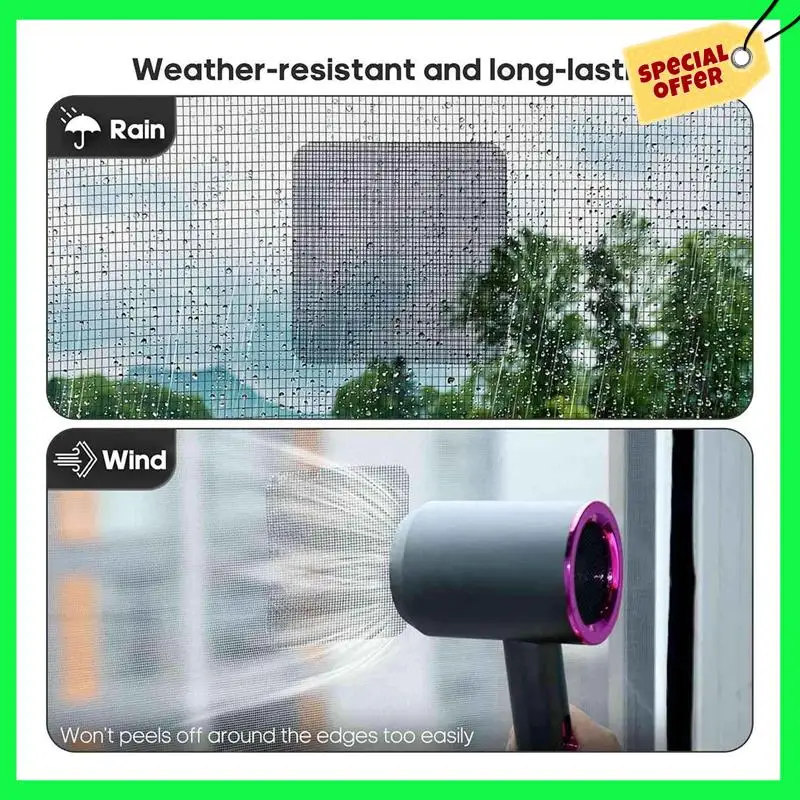 LBER 28 Sheets Window Screen Patches Repair Kit, 3 Sizes Window Screen Repair Kit For Mesh Screen Door, Screen Repair Tape
