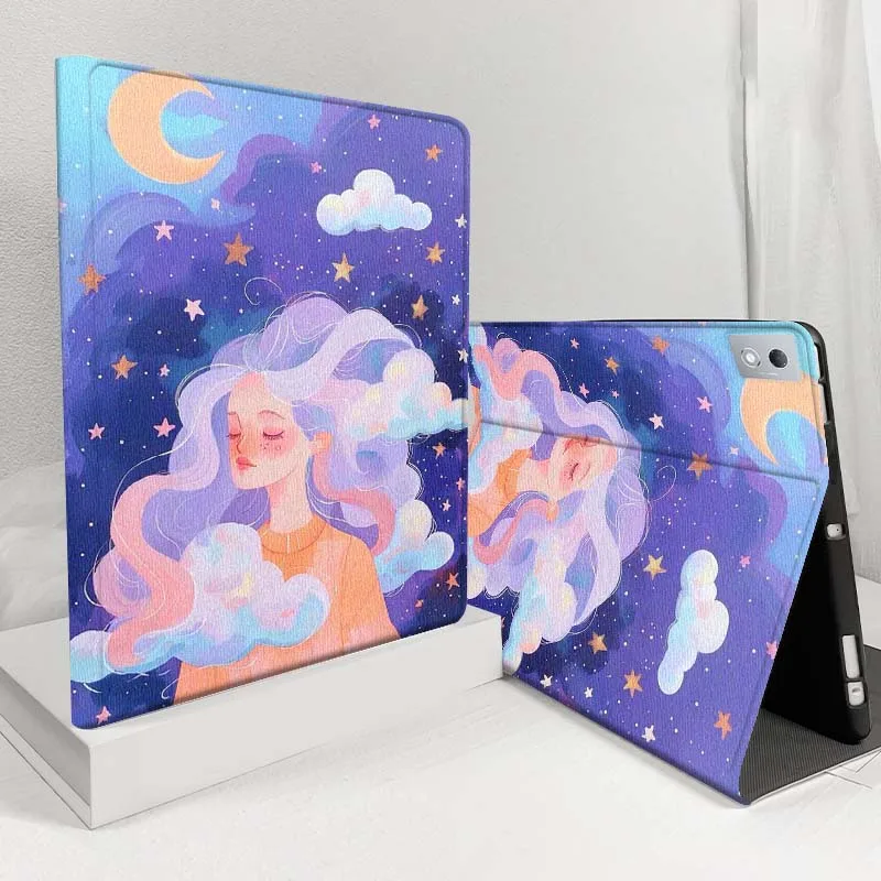 

Cartoon Black Cats Clouds Case For Lenovo Pad Legion Xiaoxin Tab Y700 K10 M10 P11 3rd Pro GT Plus Gen 5G Tablet