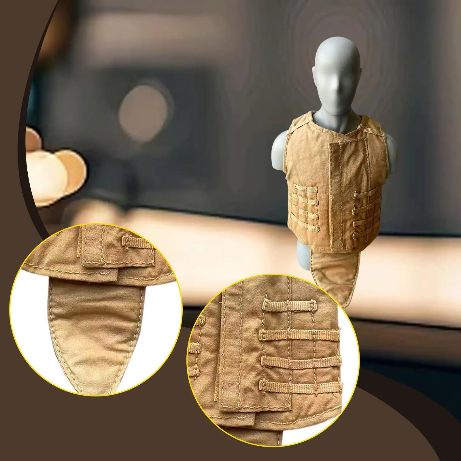 

1/6 Action Figure Clothes for Outdoor Work Costume Accessory Fashion Vest