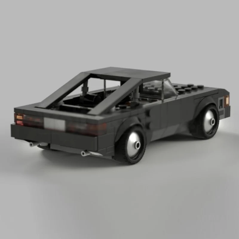 Model wyścigówki MOC z klocków, hatchback, muscle car, modułowa technologia, zabawki do składania dla dzieci, prezent na święta.