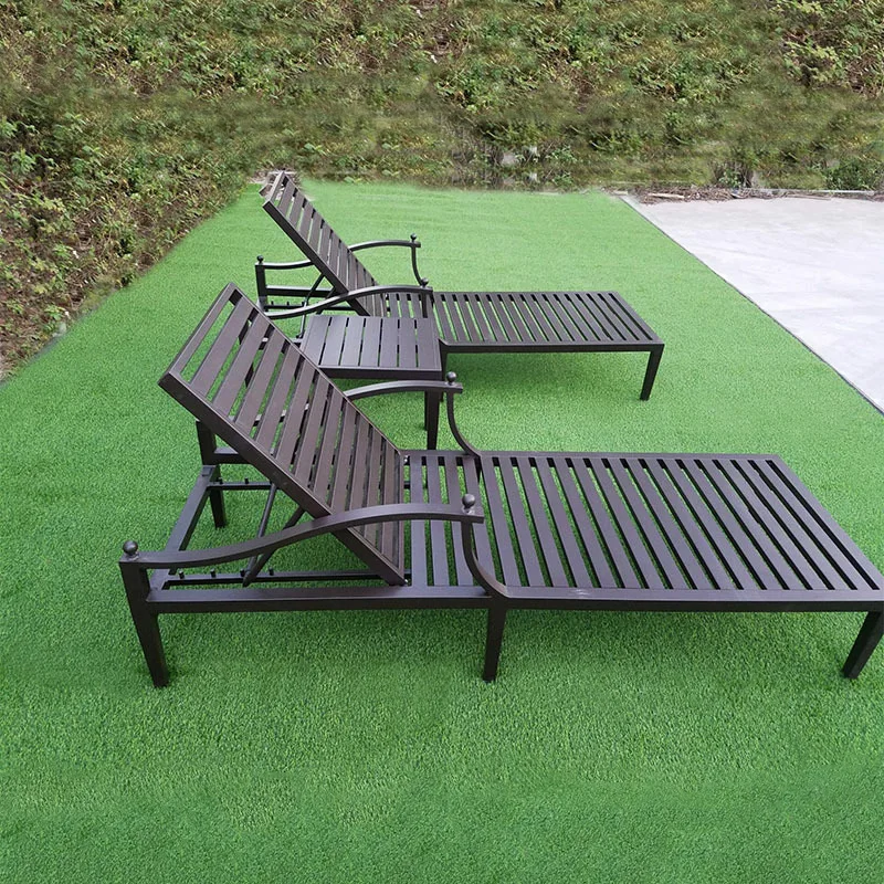 كرسي الشاطئ الترفيهي في الهواء الطلق، كرسي صالة فيلا على شاطئ البحر قابل للطي، مقاوم للماء، جميع صالة حمام السباحة من الألومنيوم