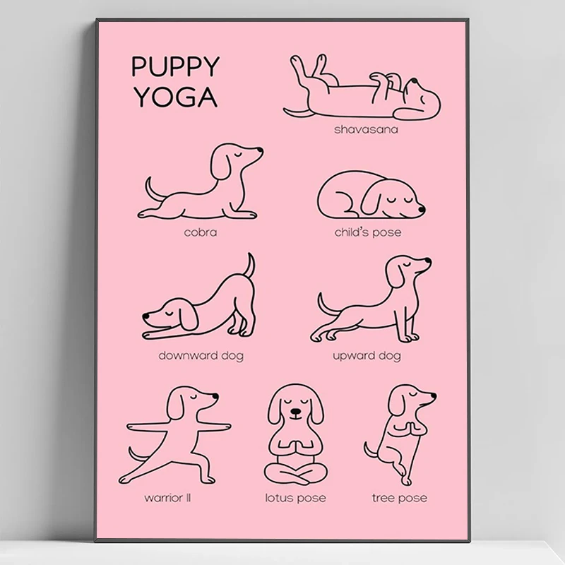 

Minimalist Design Dachshund Dopamine Posters Modern Fun Puppy Decorative Wall Canvases Decoration Bedroom Decor Room