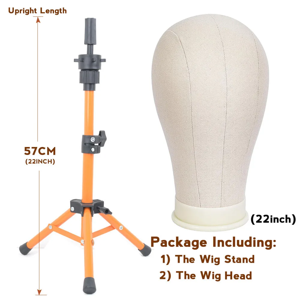 Canvas Wig Stand with Tripod Head