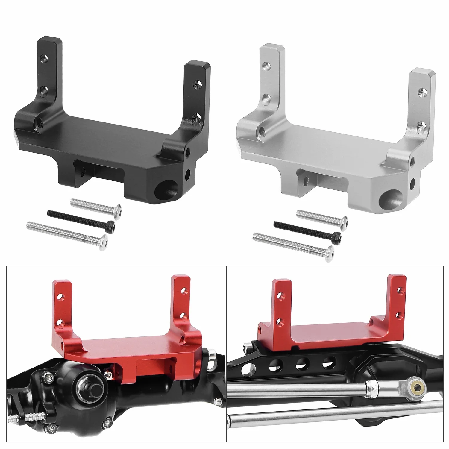 Rudder Bracket for Third-generation Gantry Bridge Rudder Base for 1/10 SCX10 III RC Car Aluminum Alloy Upgrade Parts
