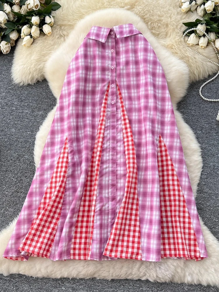 

Plaid Skirt Women's Clothing High Waist Big Swing Japanese Jupe 2025 Faldas Mujer De Moda Vintage Saia Fashion Korean Skirts