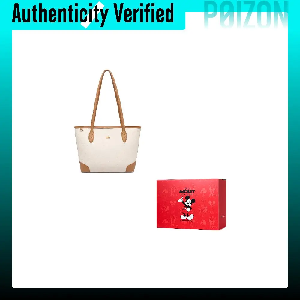 Disney Mickey Mouse Pu Tote Regular Women's Ecru DHF51642-A
