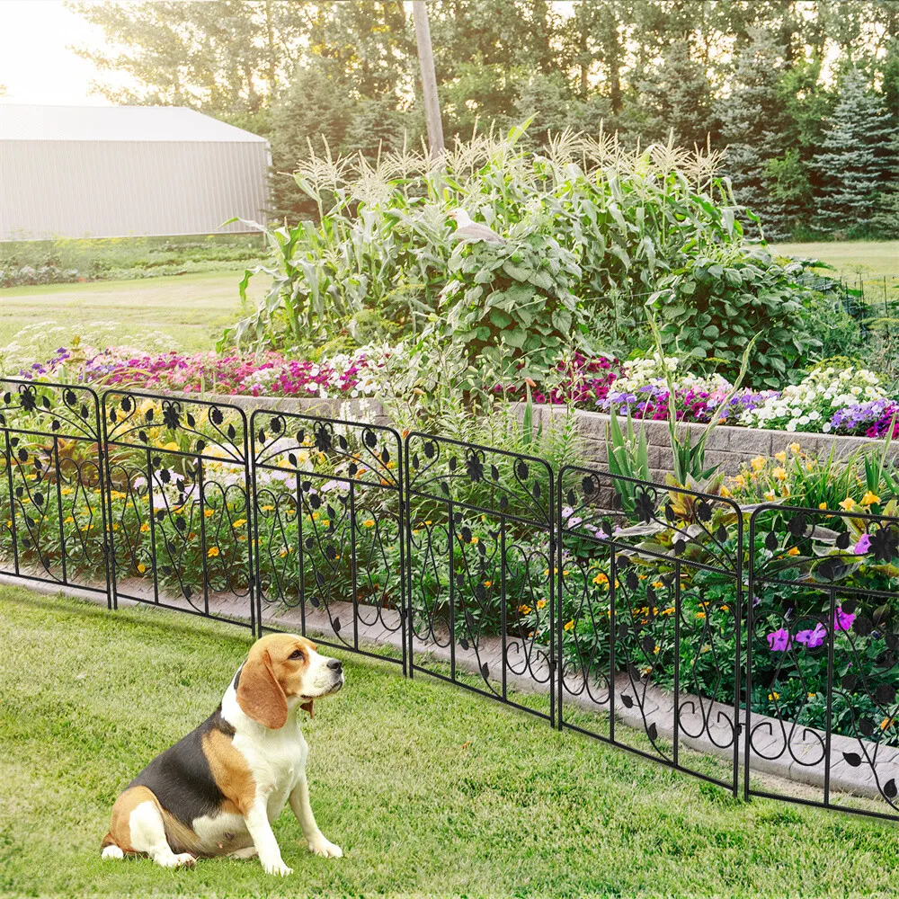 

Decorative Metal Garden Fence Outdoor No Dig Temporary Dog Fence Border Fencing
