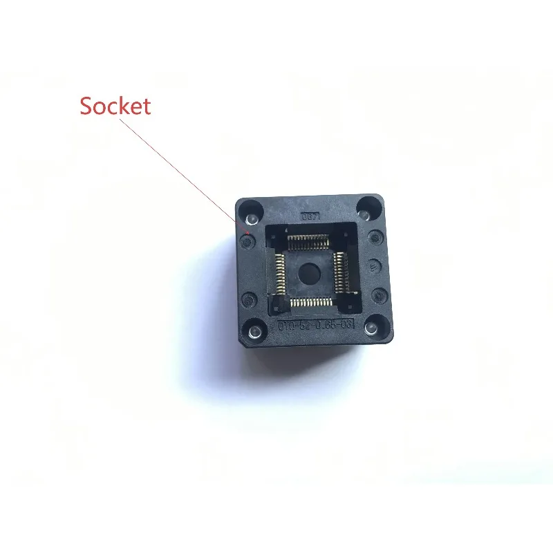 OTQ-52-0.65-03 QFP52P 0.65mm Pitch Enplas IC Test And Burn In Socket TQFP52 TO DIP Programming Adapter IC body size 10x10mm