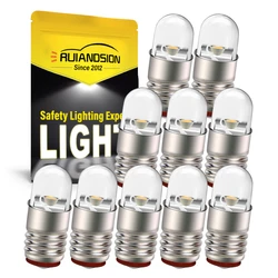 RUIANDSION 10 Pcs Screw E5 LED Bulb 3V 6V 12V 24V Warm White Cool White 60Lm Waterproof 4.5mm Energy Efficient Replacement E5.S