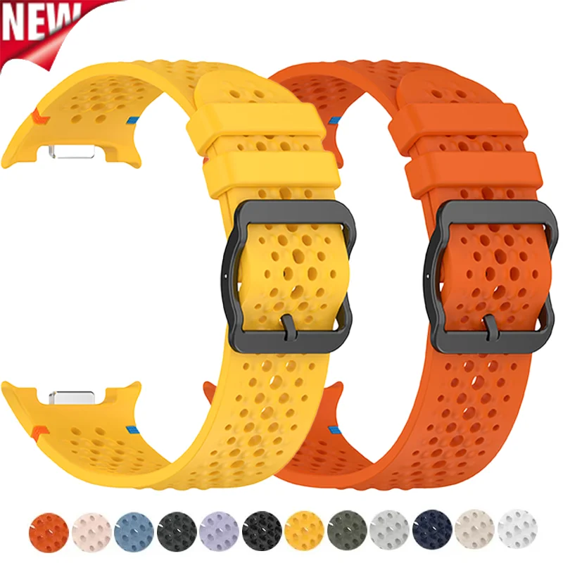 Breathable Sport Silicone Strap For Samsung Galaxy Watch 8 9 40mm 44mm  Repalcement Band For Galaxy Watch 8Classic 46mm