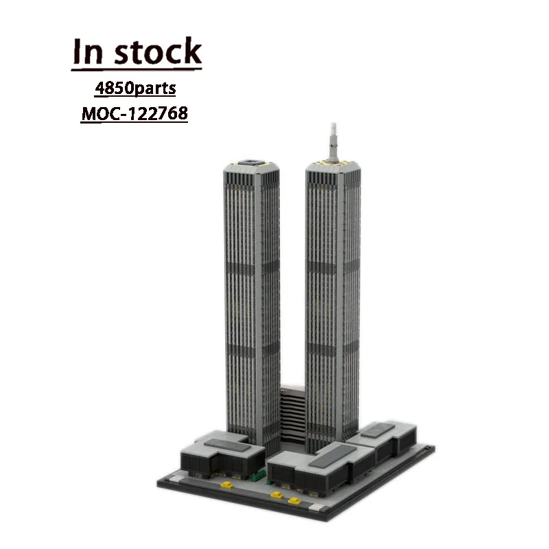 

MOC- 122768 Модель строительного блока World Trade Center • 4850 деталей MOC Creative Boy Kids на день рождения, строительные блоки, игрушка в подарок