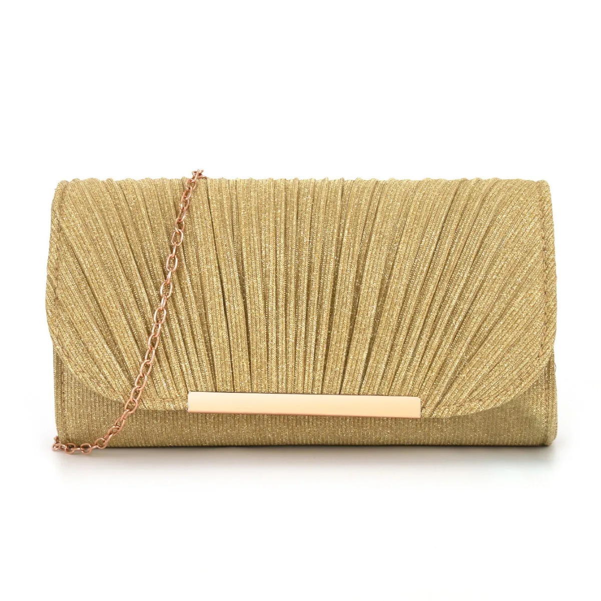 Factory Cross-border Light Luxury Evening Bag Pleated fashion Banquet Evening Bag easiest for match Ladies Clutch Bag Spot Wh...