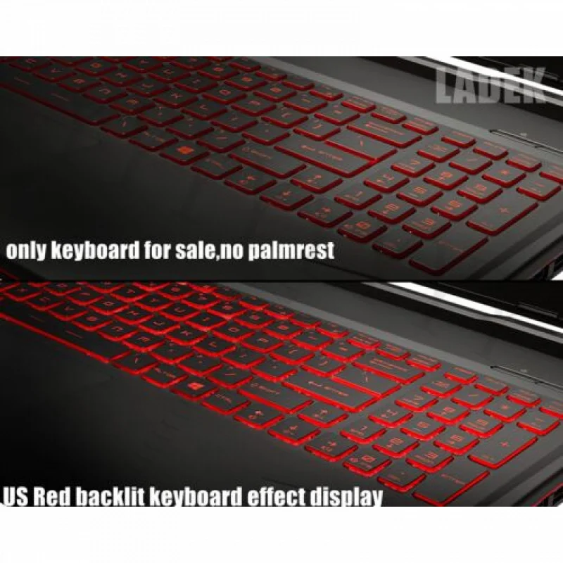 

Клавиатура QUS с подсветкой для MSI GF75 Thin 8RC/8RD/10SCSR/10SCXR(MS-17F4)(MS-17F1)