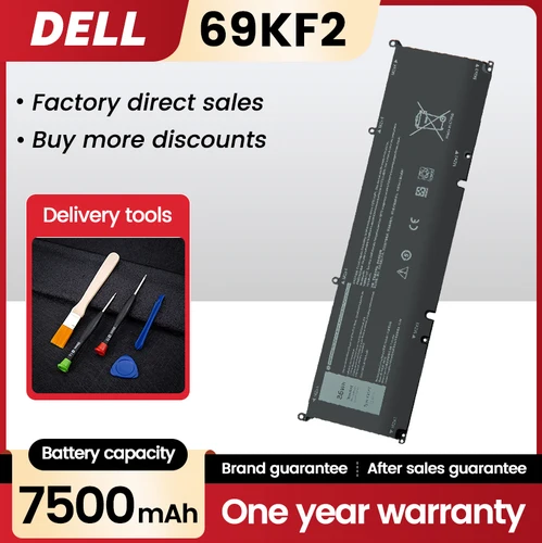 Imagen 1 del producto Batería 69KF2 para DELL XPS 15 9500 9510 9520 9530 Precision 5550 5560 G15 5510 5511 5520 5515 5521 G7 15 7500 P91F P87F 86WH