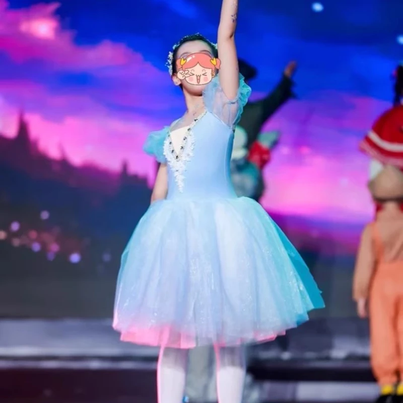 robe-de-ballet-pour-fille-costume-de-spectacle-de-mode-tutu-d'ete-nouvelle-tenue-de-ballerine-mere-et-fille-vestido