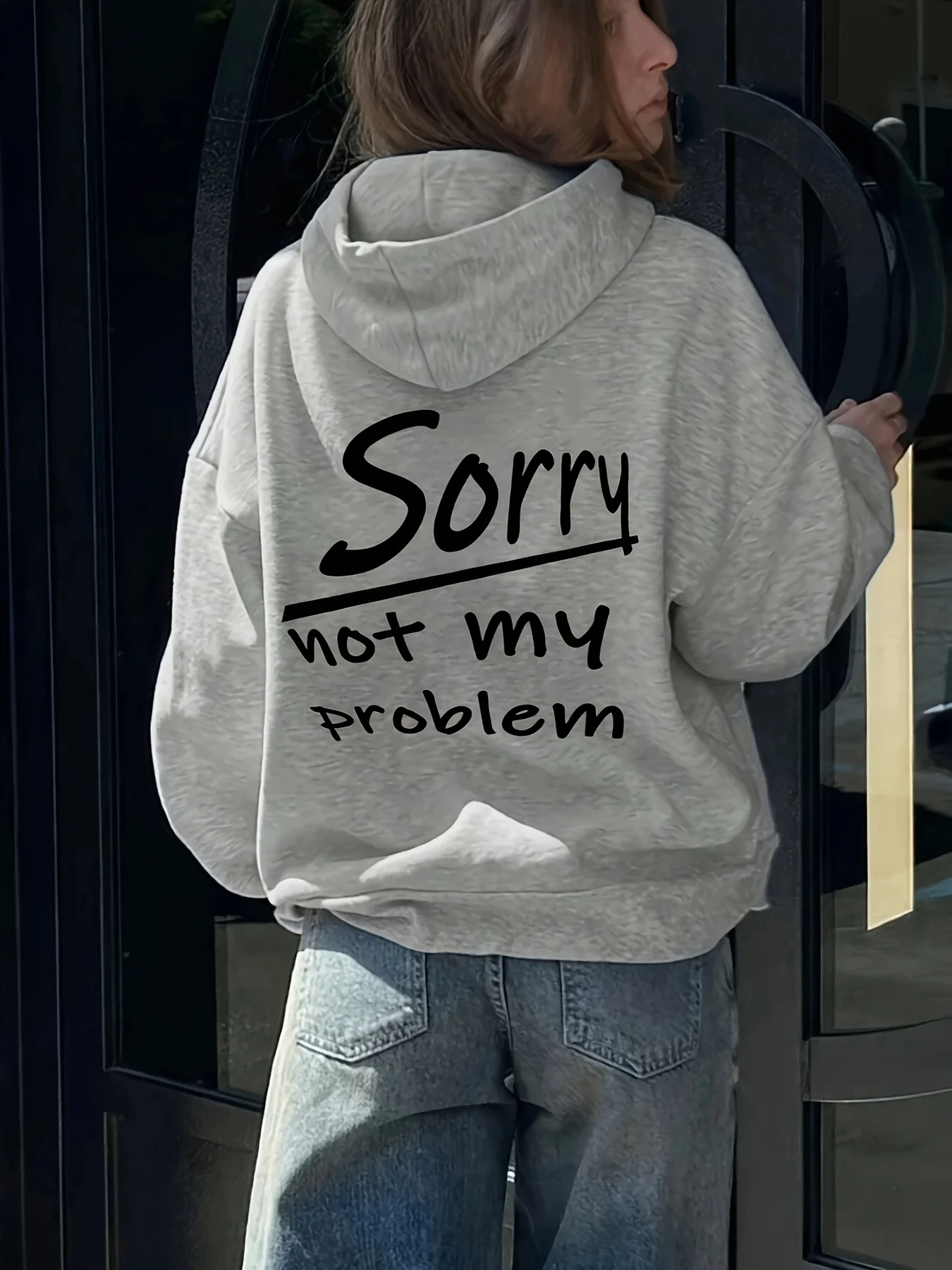 Funny Sorry Not My Problem Printed Hoodie Sweatshirt Men's and Women's Hoodie Men's Tops Sports Hoodie Spring and Autumn Hoodies