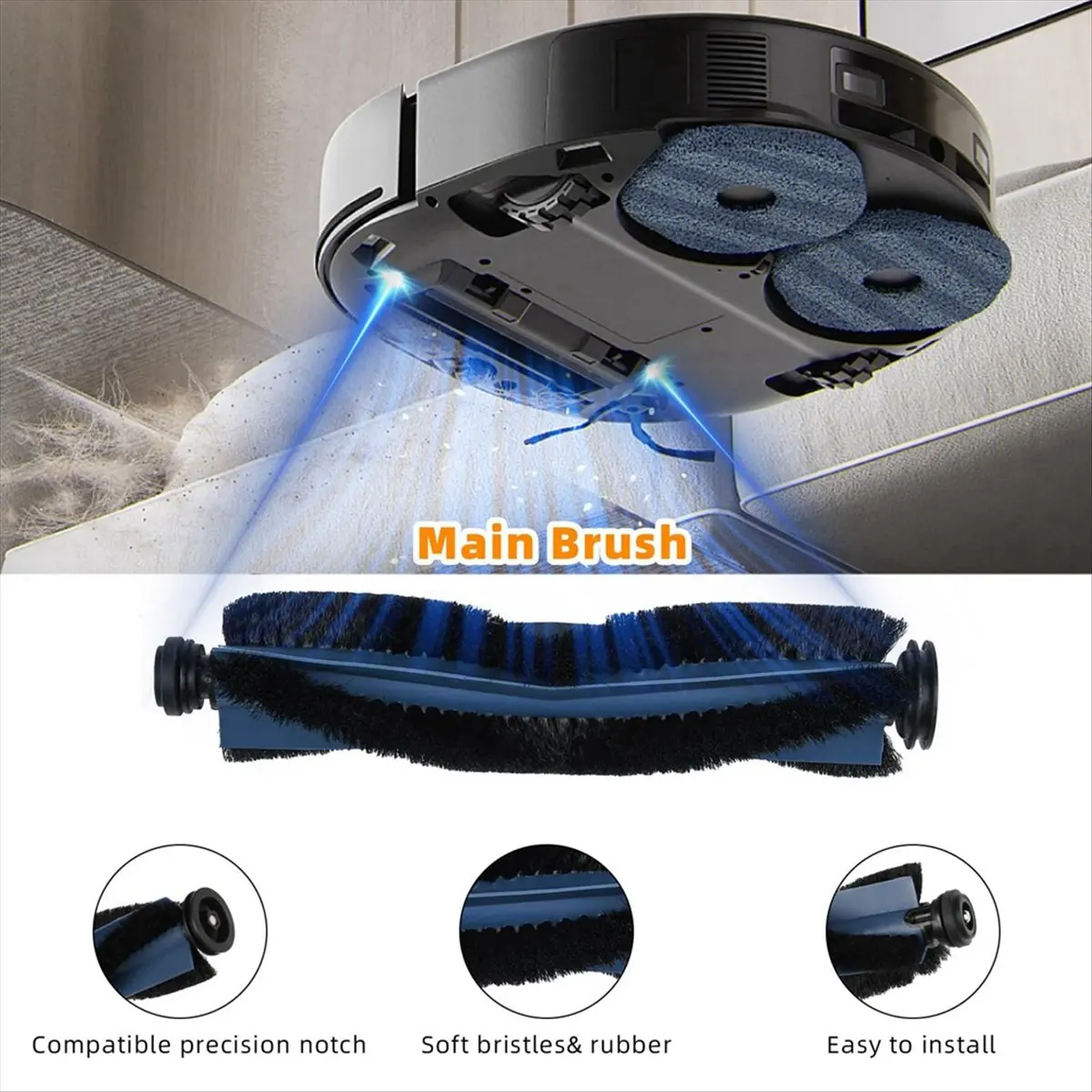 

Точная упаковка из 22 штук для робота-пылесоса Eufy X10 Pro Omni, аксессуары: щетки, фильтры, подушечки для швабры, мешки для пыли и инструменты