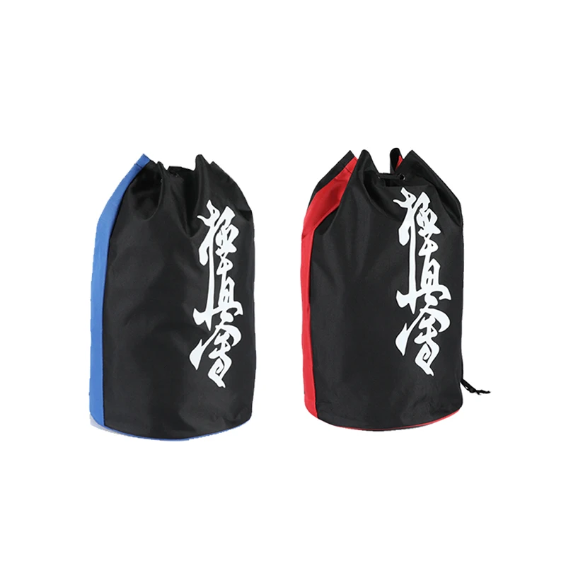 Uomo Donna Kyokushin karate Borsa protettiva per equipaggiamento Taekwondo di grande capacità Borsa a due spalle Borsa da palestra per allenamento di arti marziali Durevole
