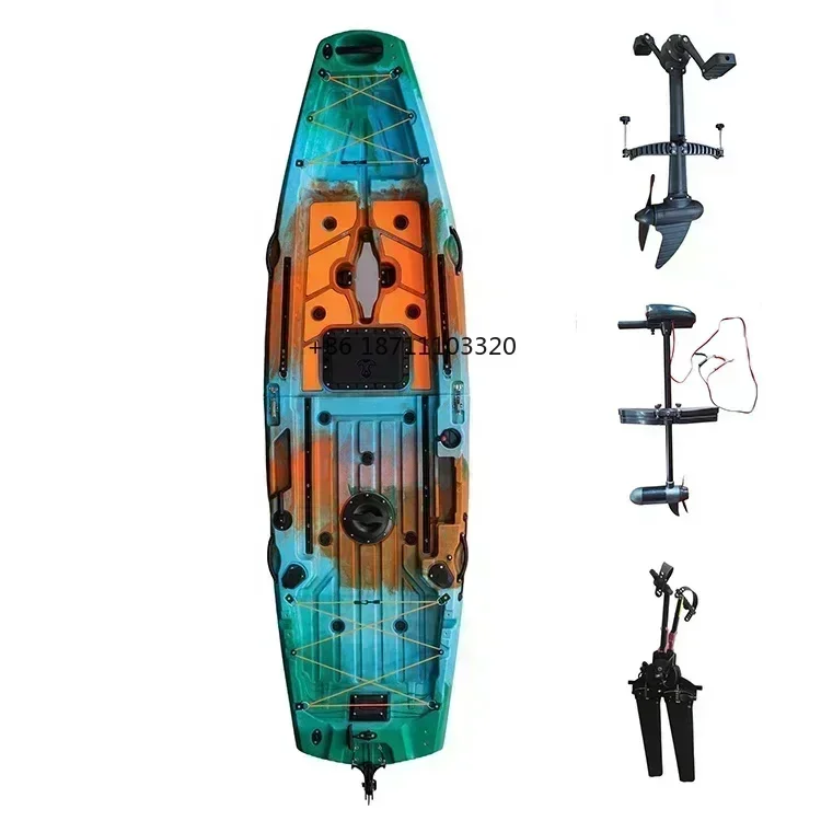 Pedali Kayak pieghevole staccabile con motore elettrico Nuovo design 3MS Kayak da pesca modulare per 1 persona