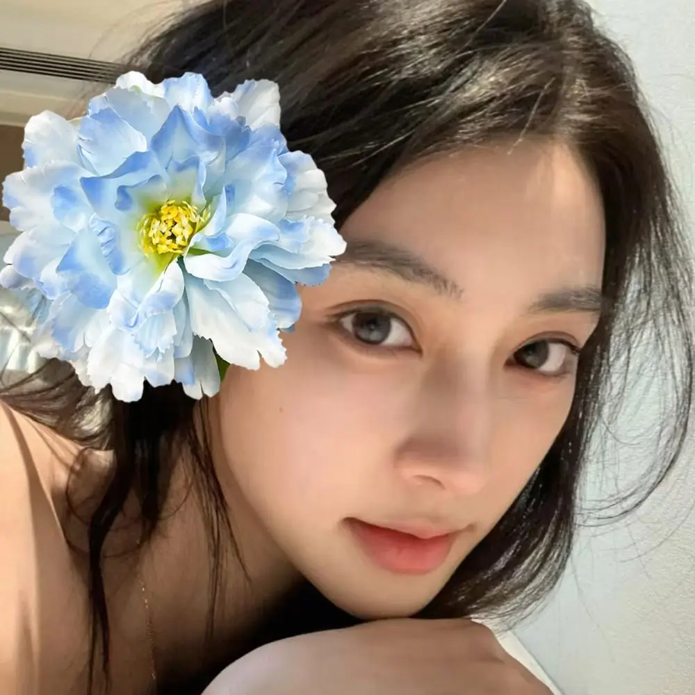 Cloth Flower Hair Clip Vacation Style Headwear Korean Style Flower Hairpin Female Hair Accessories Headdress