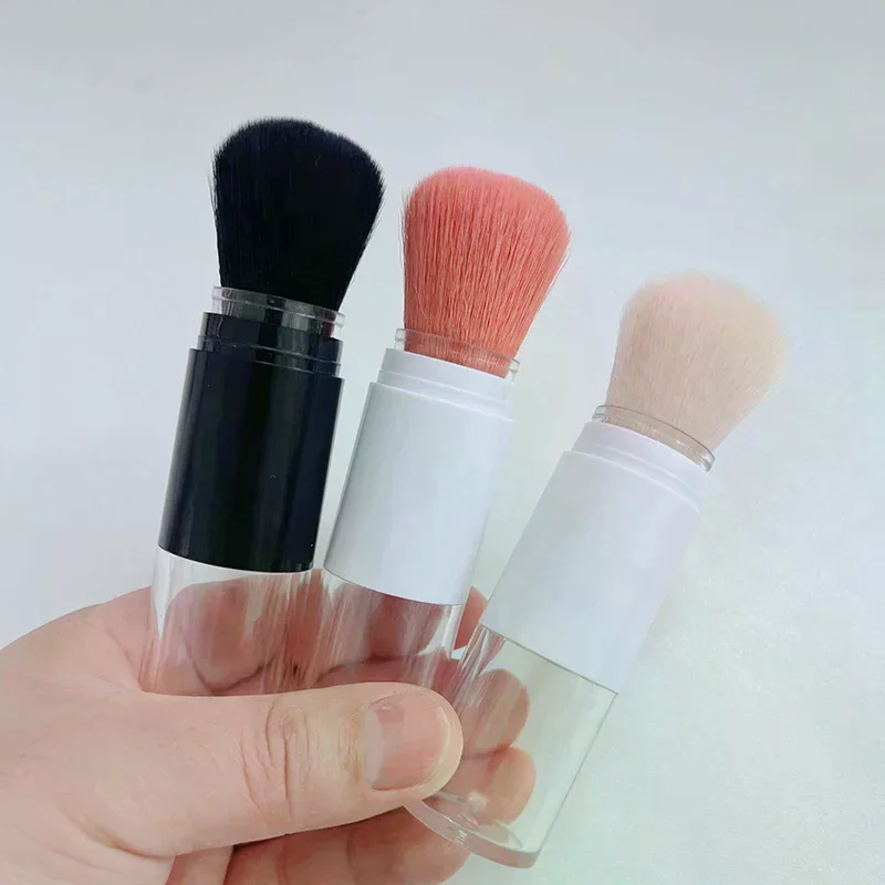 Multi-functional 2 in 1 Foundation Brush Makeup Brush Empty Travel Blush with Refillable Loose Powder Bottle Makeup Beauty Tools