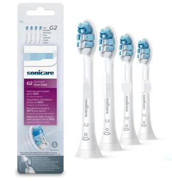 Paquete de 4 cabezales de repuesto para cepillo de dientes blanco, cabezales de repuesto para cepillo de dientes eléctrico Philips Sonicare G2 InterCare