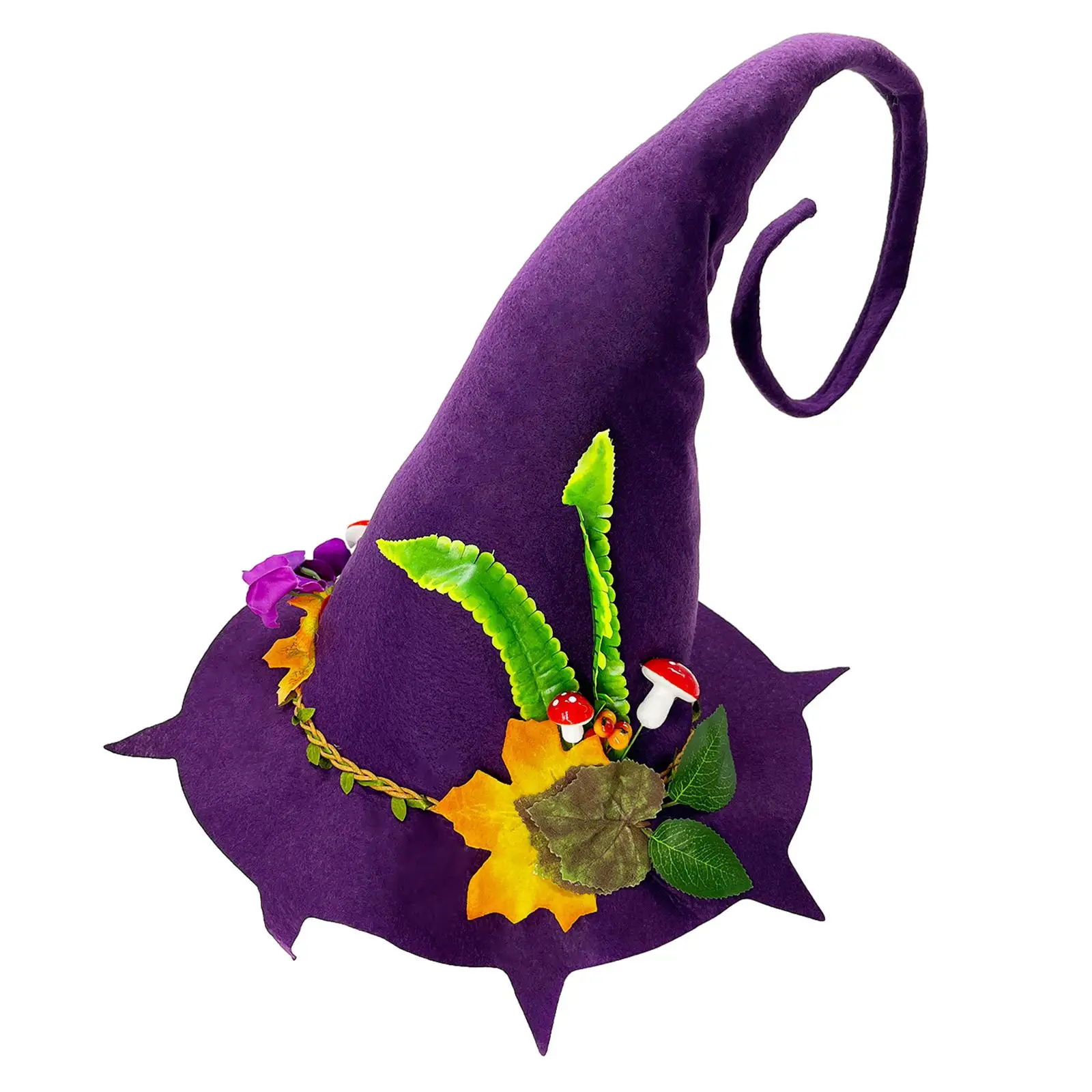 

Halloween Witch Hat Wide Brim Pointed Hat Decor Novelty Character Witch Pointed Hat for Party, Masquerade, Stage Performance