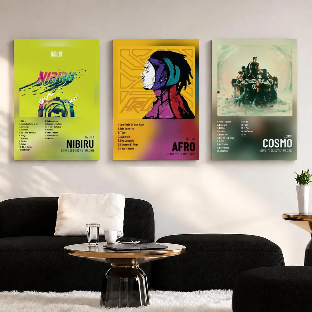 Singer Muisc Album O-Ozuna Framed Wall Painting Ready to Hang Canvas Wall Art Poster for Bedroom Living Room Home Decor Gift
