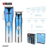 2023 WMARK NG-603 kit High Speed Professional Hair Clipper Hair Trimmer 2 in 1 7000RPM+6000RPM With LED Display