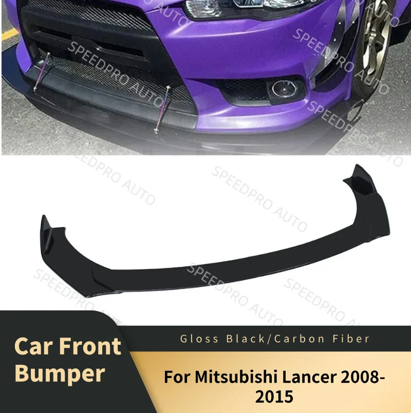 

Front Bumper Lip Splitter Spoiler For Mitsubishi Lancer 2008-2015 Car Diffuser Spoiler Lower Bumper Body Trim Scratch Protector