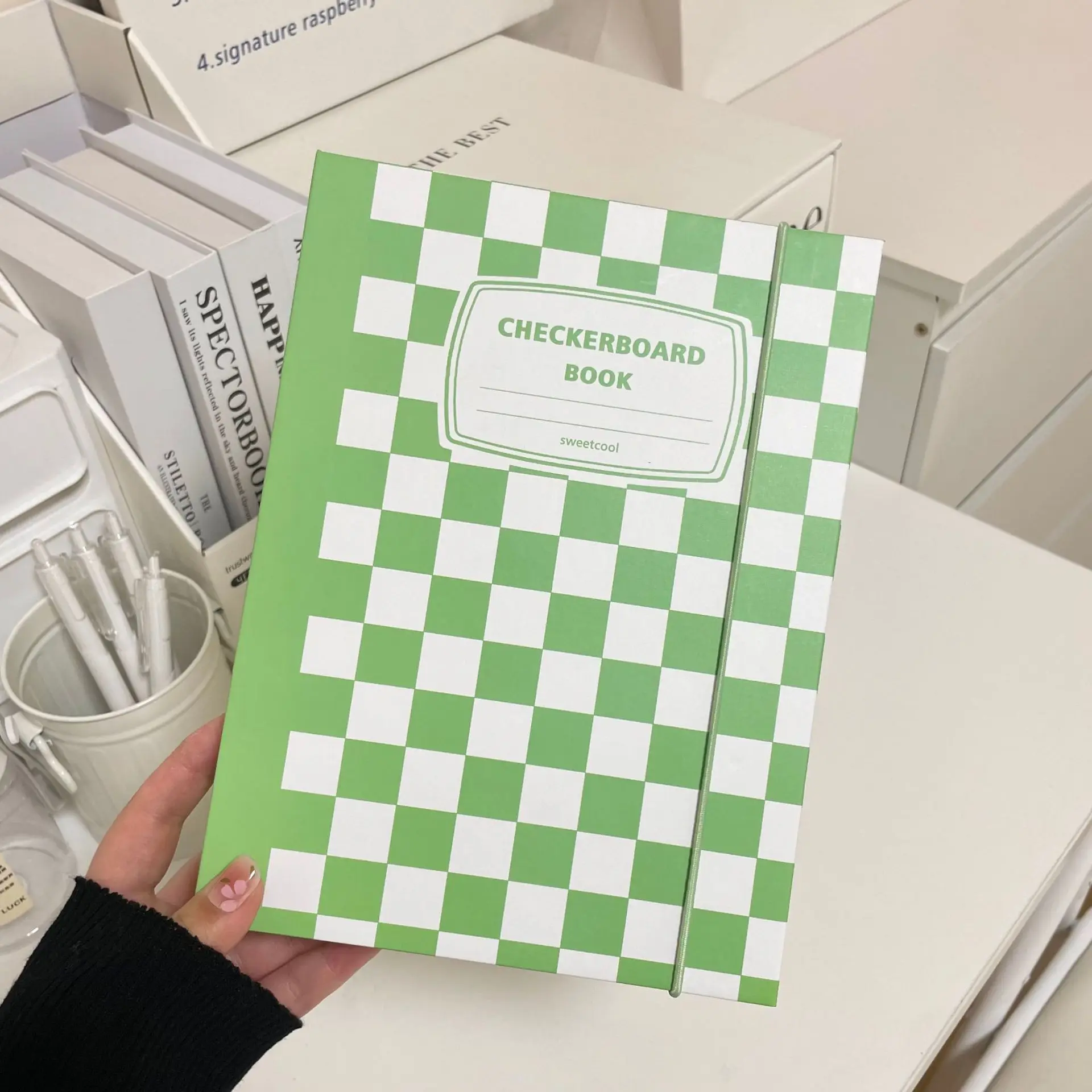 Sharkbang entworfener A5-Ordner, fester Einbandring, zum Sammeln von Büchern, Tagebüchern, Nachfüllungen, Schachbrett, Verband, Postkarten, Aufkleber, Organizer – Detail 26