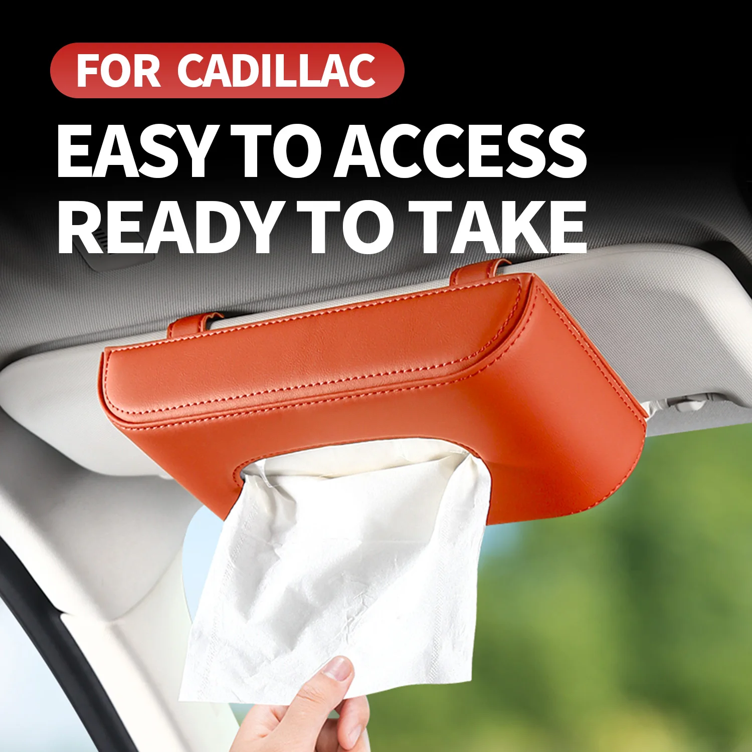 

Easy to install car sunshade card buckle suspension tissue box suitable for Cadillac LYRIQ Optiq Escalade IQ Vistiq CTS Coupe XL