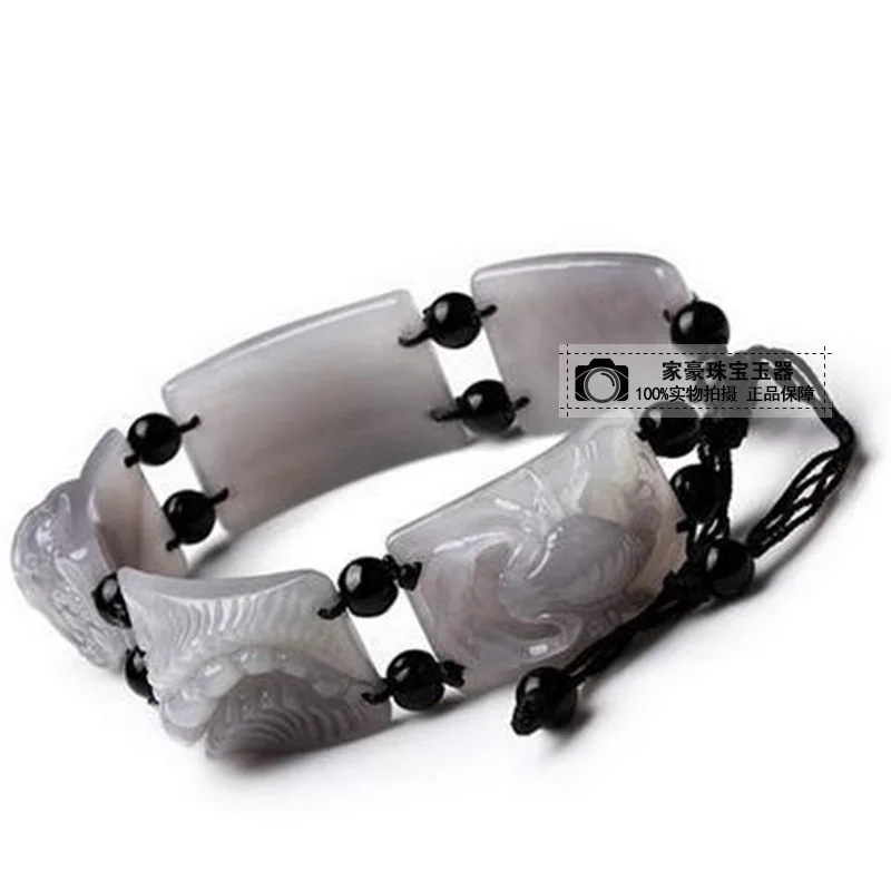 Hetian Jade Poison Five Blessing Bracelet Domineering Men